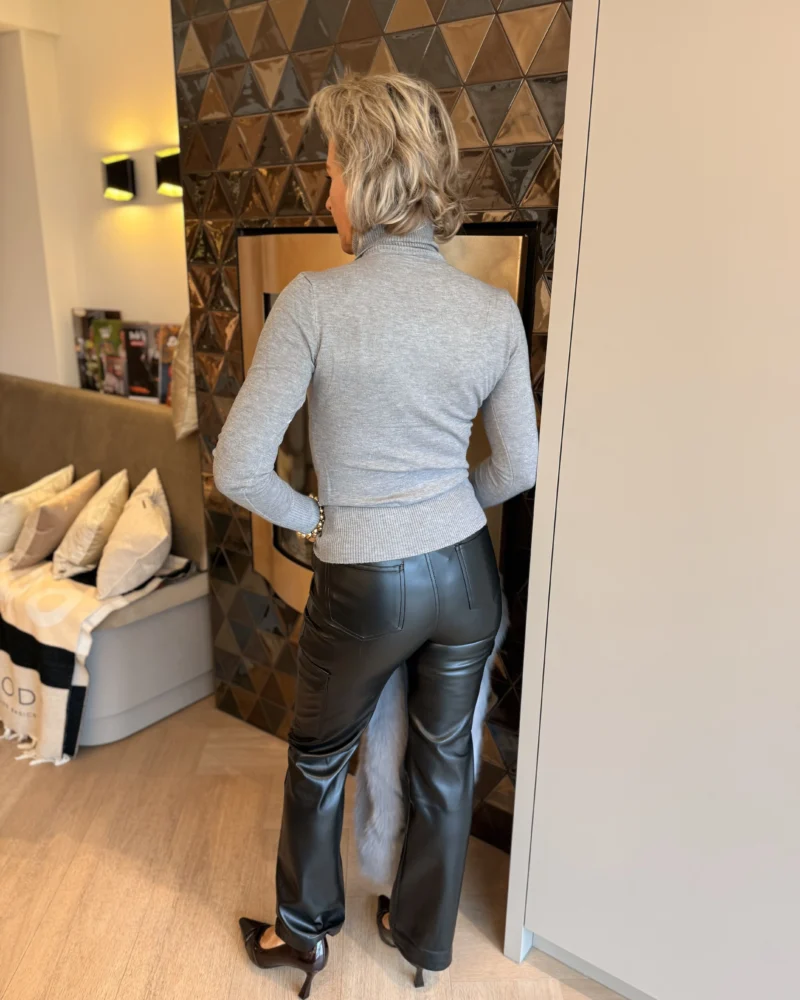 Broek Cargo Sam | Leder | Zwart - Afbeelding 2