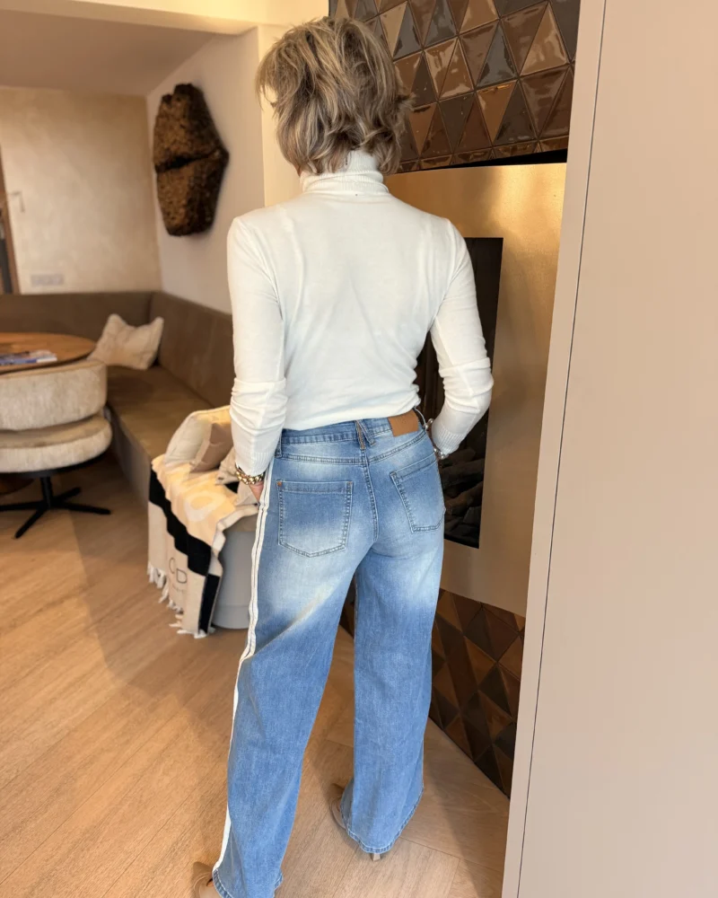 Wideleg Roos | Spijker met witte bies - Afbeelding 4