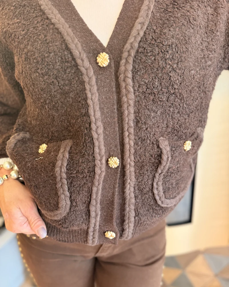 Vest Teddy | Bruin - Afbeelding 2