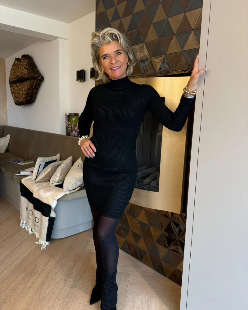 Jurk Rib | Suzan | Zwart